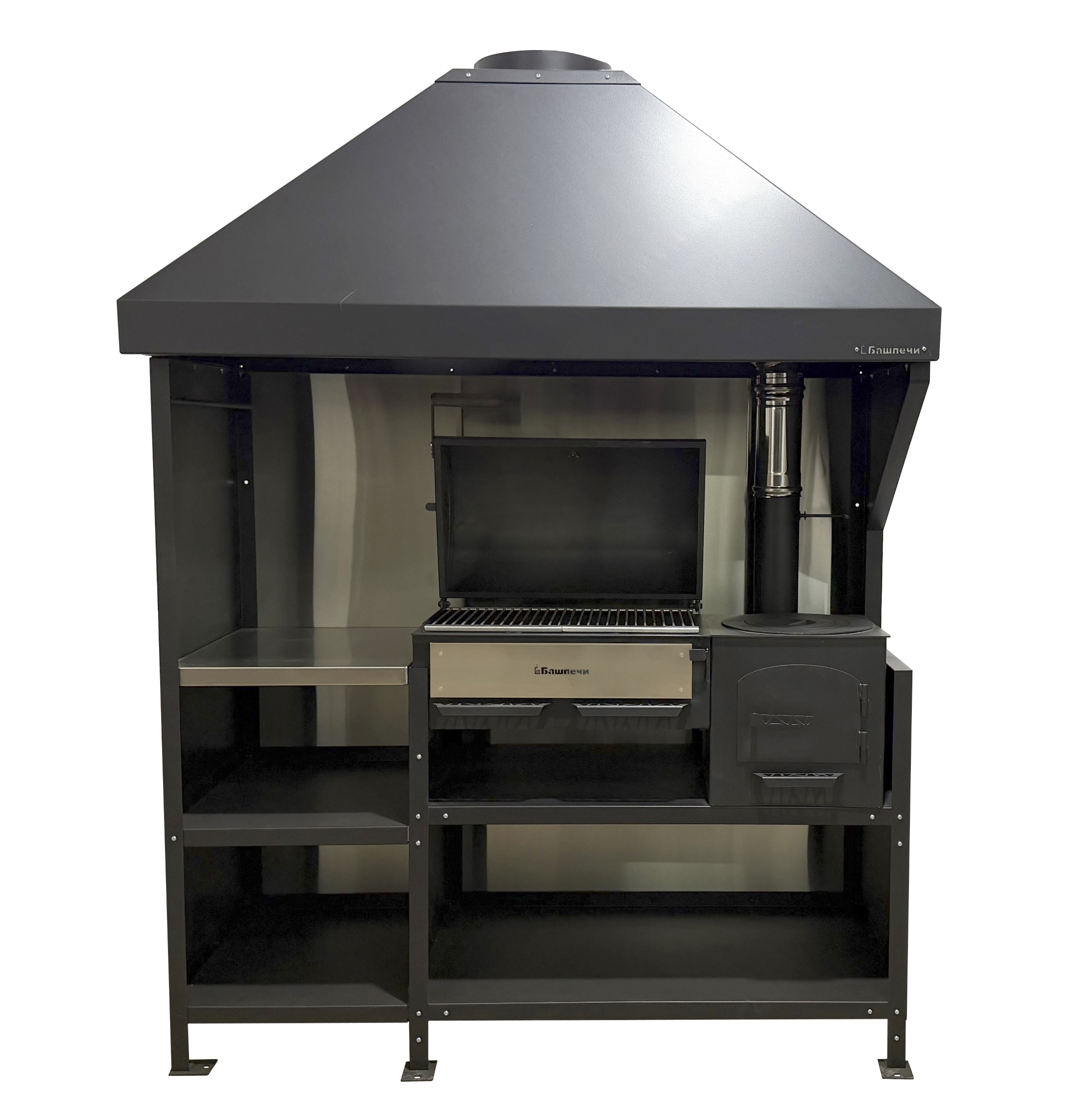 Модульная гриль-кухня Стандарт + печь ПКМ-смокер Стандарт (комплект)